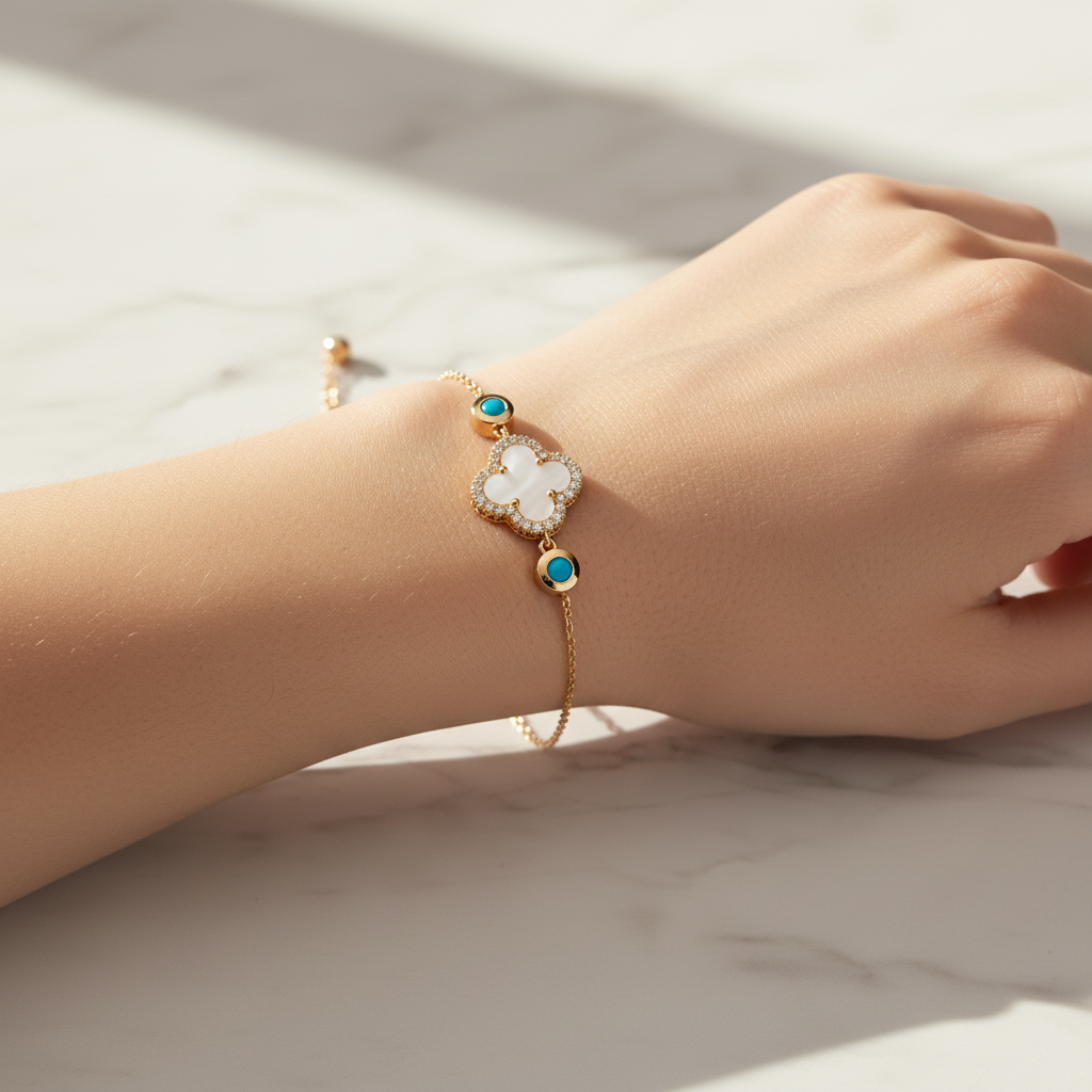 BFB60917PL. 14K Solid Gold Diamond and Gemstone Bracelet