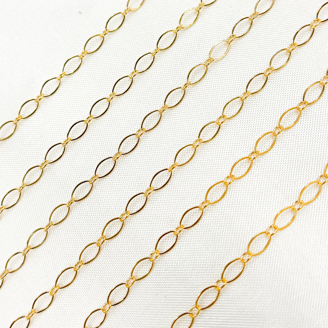 1016FGF. 14K Gold-Filled Flat Oval and Round Link Chain