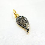 Load image into Gallery viewer, DC894. Diamond Sterling Silver Leaf Charm
