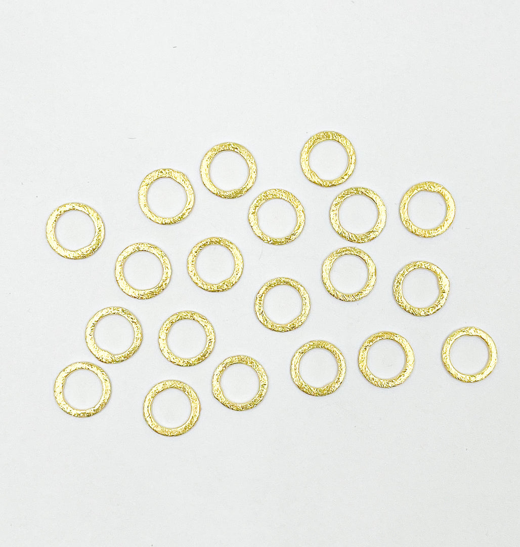 BS1-GP. Sterling Silver Gold Plated Circle Connector 10mm