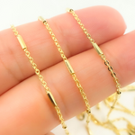 Load image into Gallery viewer, 032R07B1TP0L8LbyFt. 14K Solid Yellow Gold Cable Bars Chain
