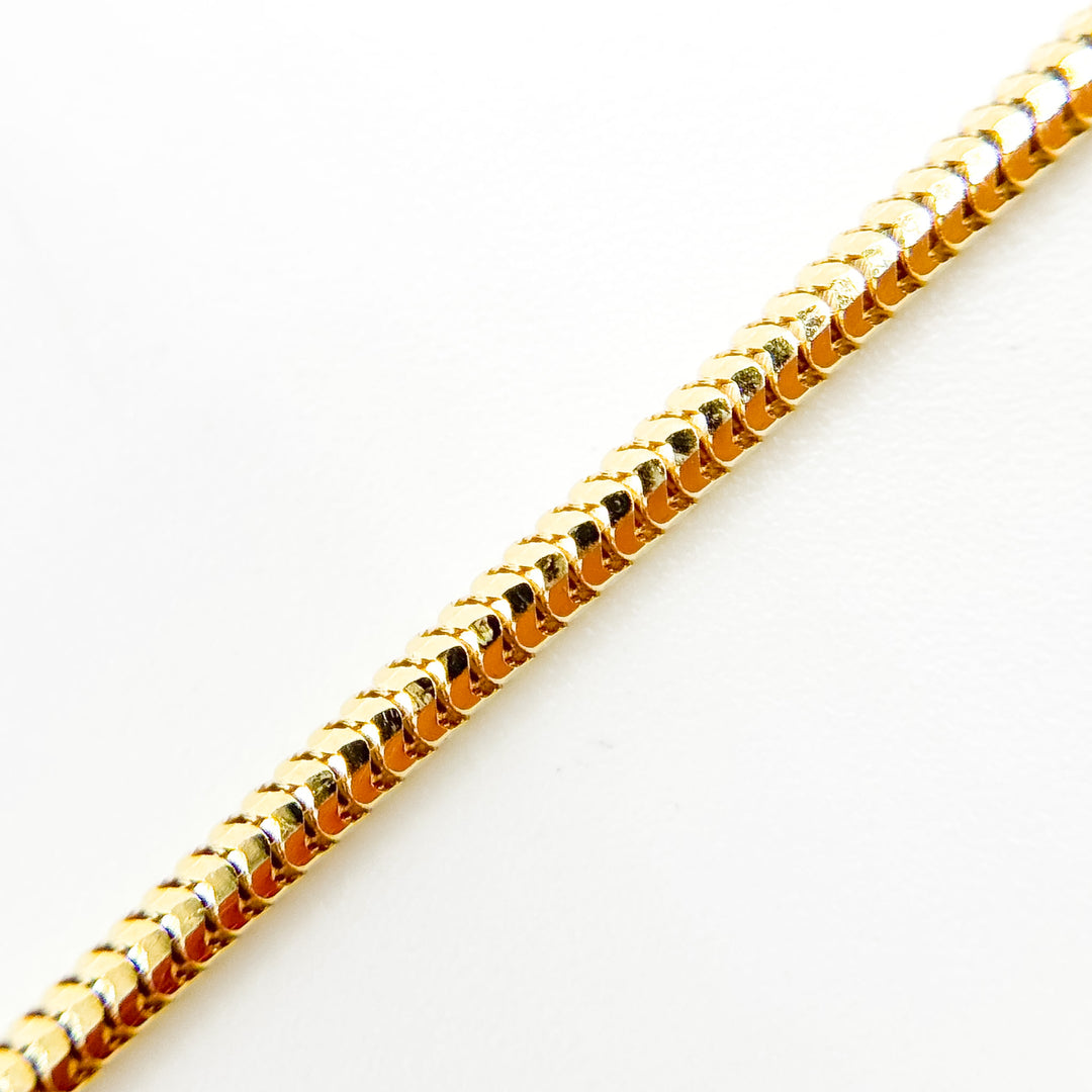 160CCTD. 14k Solid Yellow Gold Snake Necklace