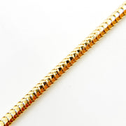 160CCTD. 14k Solid Yellow Gold Snake Necklace