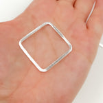 Load image into Gallery viewer, SS3SS. 30MM White Sterling Silver Brushed Square Connector
