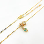 Load image into Gallery viewer, NFF72315. 14k Solid Gold Diamond and Gemstone Snake Necklace