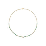 Load image into Gallery viewer, NFF70760. 14K Solid Gold Diamond Rectangle Necklace