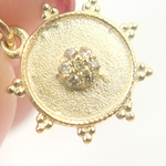 Load image into Gallery viewer, 14K Solid Gold Diamond Circle Charm. GDP424
