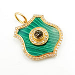 Load image into Gallery viewer, 14K Solid Gold Shield Pendant