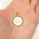 Load image into Gallery viewer, DP609A. Diamond Sterling Silver Round Cancer Zodiac Enamel Pendant
