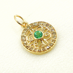 Load image into Gallery viewer, 14K Solid Gold Diamond Fancy Charm. GDP258
