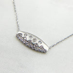 Load image into Gallery viewer, 14K Solid Gold Diamond and Multi Sapphire Bar Necklace. NT405723
