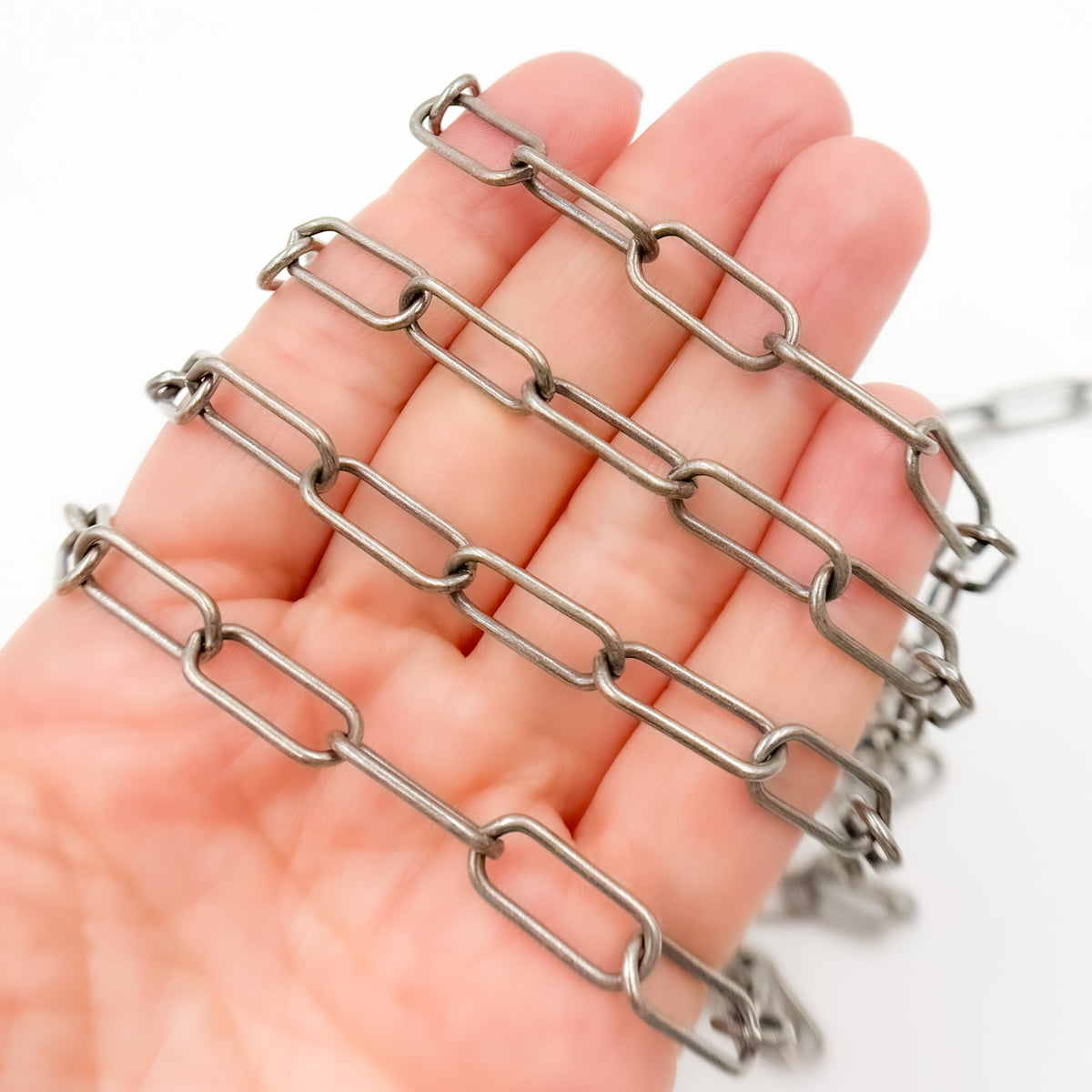 Sterling Silver Smooth Paperclip Chain