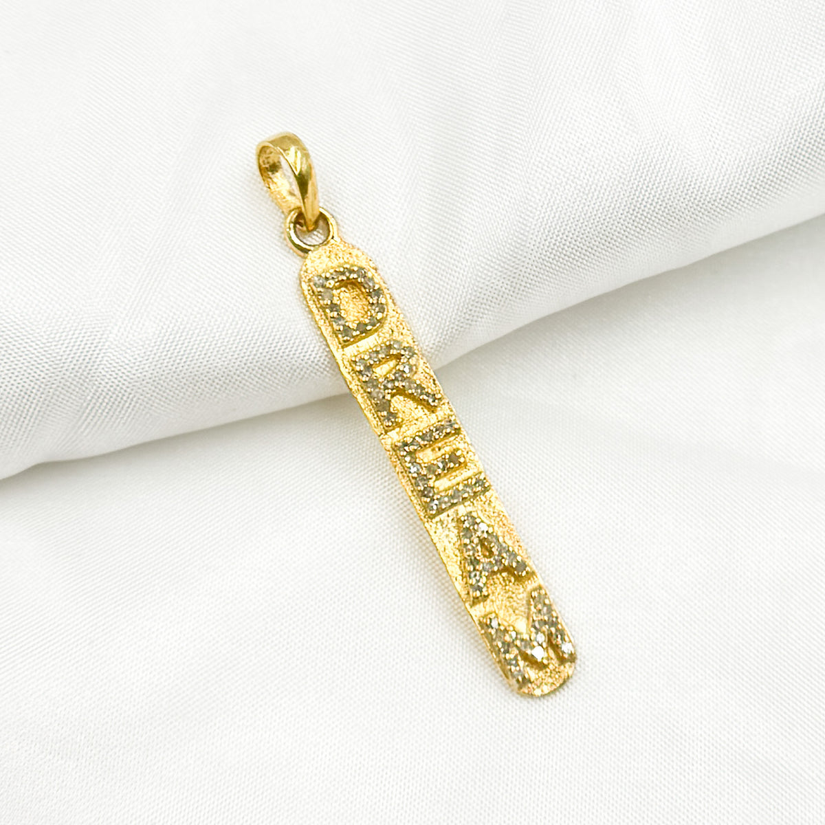 DP336. Diamond & Sterling Silver Long Oval Dream Pendant