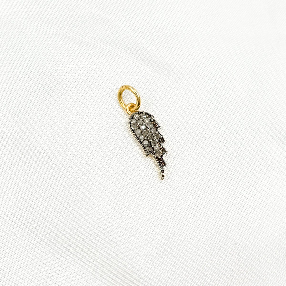 Diamond & Sterling Silver Wing Charm