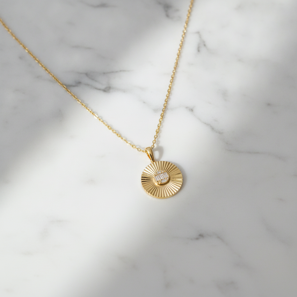 PFB33147. 14K Solid Gold Diamond Necklace