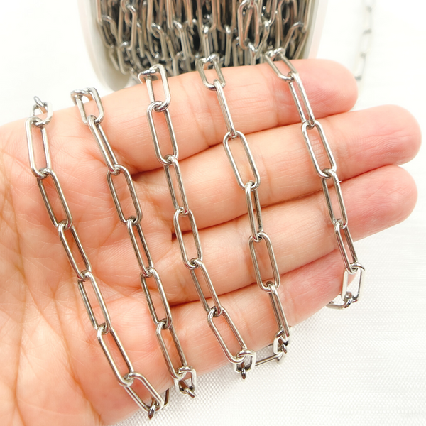 Oxidized 925 Sterling Silver Paperclip Chain