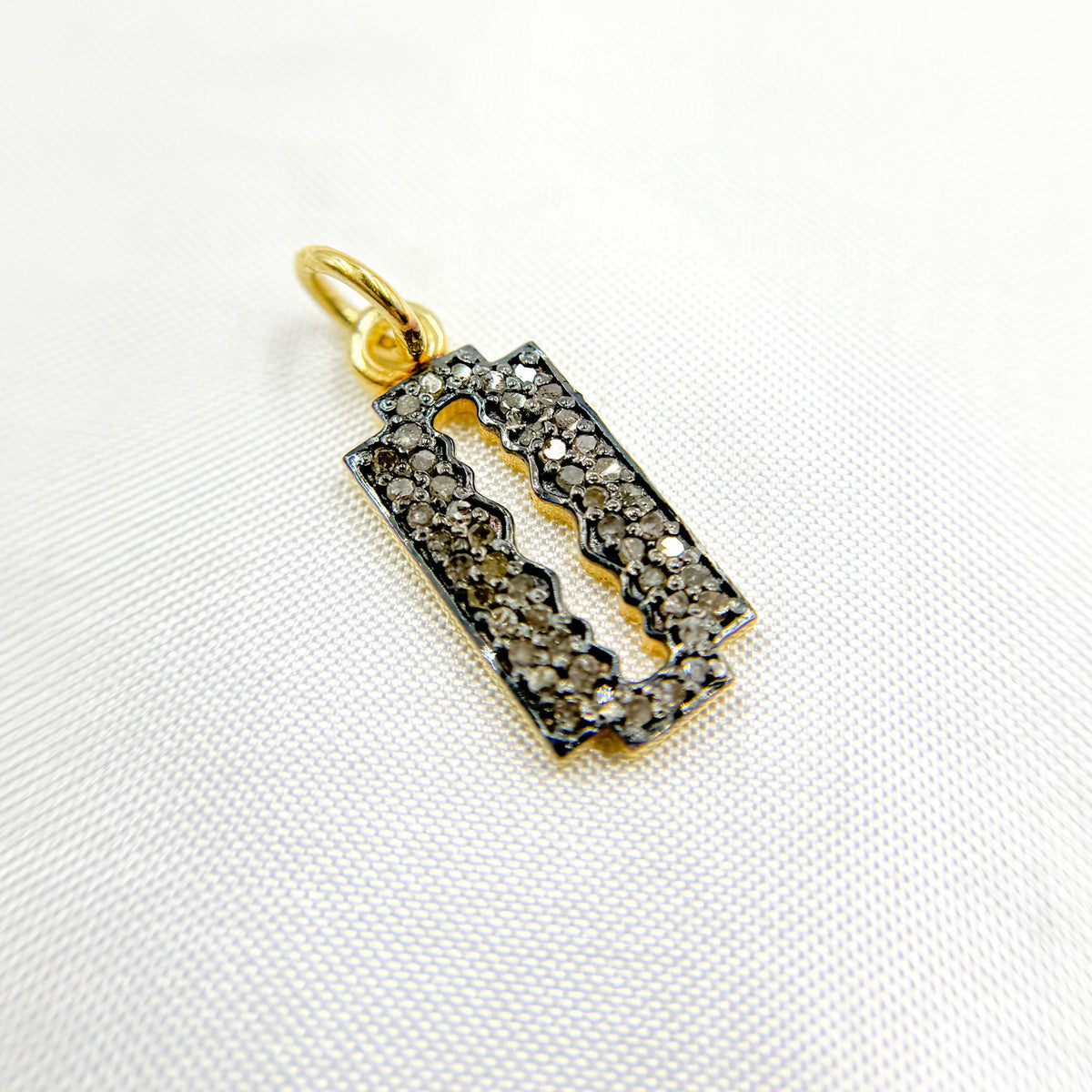 DC207. Diamond Sterling Silver Blade Charm