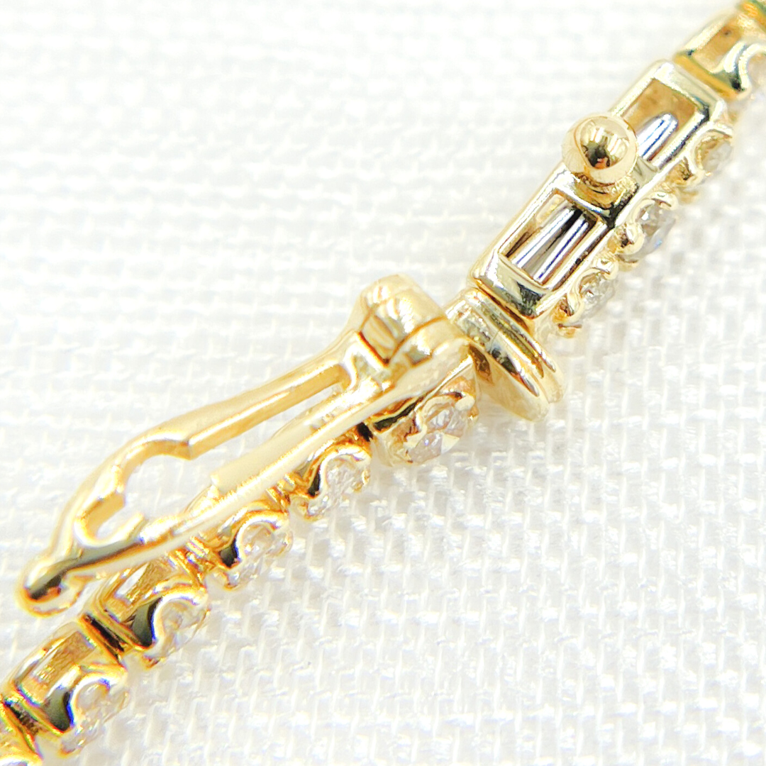 14k Solid Gold Diamond Bracelet. TJ0017