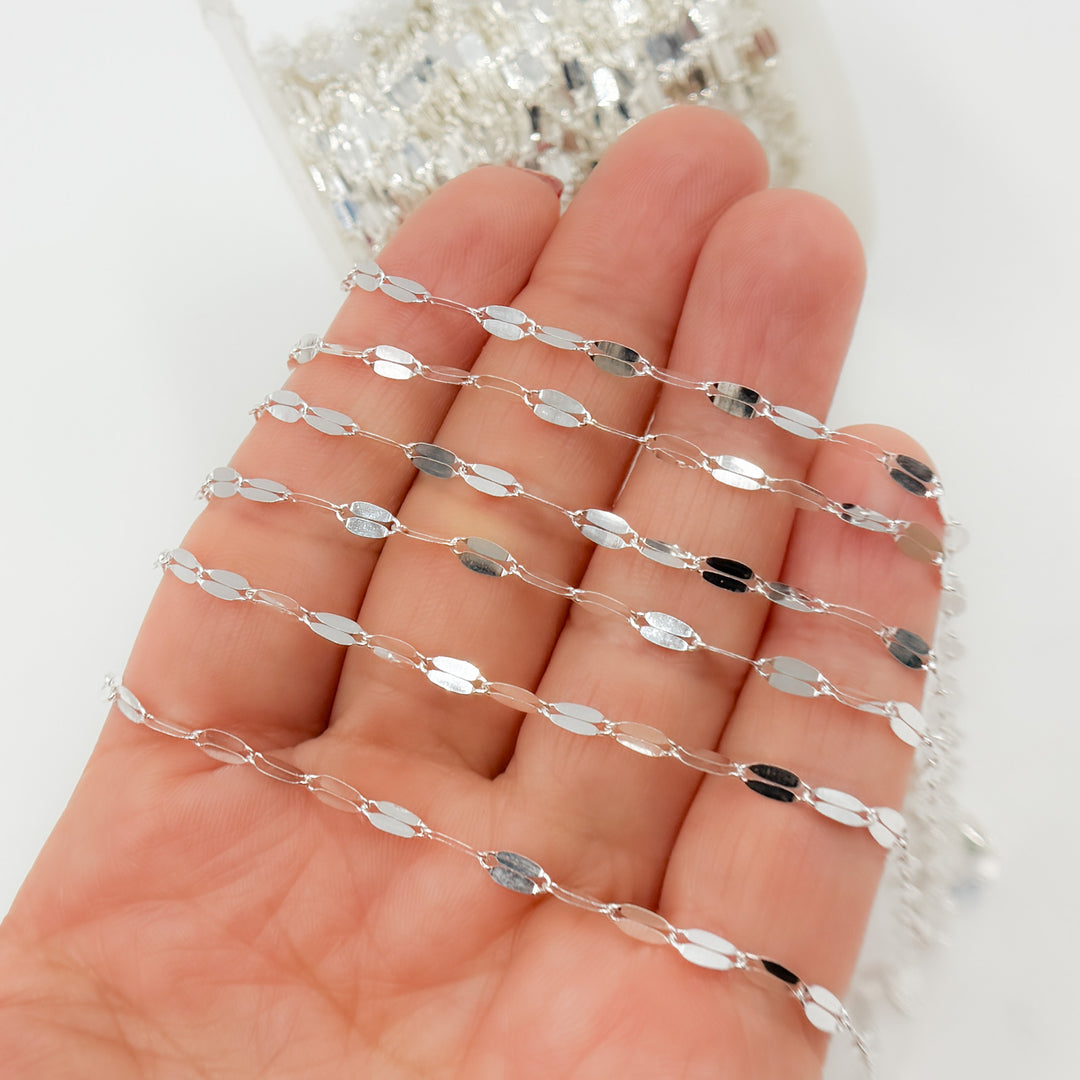 Z95SS. Sterling Silver Flat Marina Link Chain