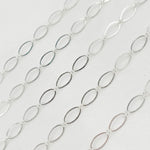 Load image into Gallery viewer, 790FSS. Sterling Silver Flat Long and Short Oval Link Chain
