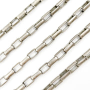 Oxidized Sterling Silver Smooth Box Chain