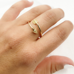 Load image into Gallery viewer, 14K Solid Gold Diamond Arrow Ring. RFA14433
