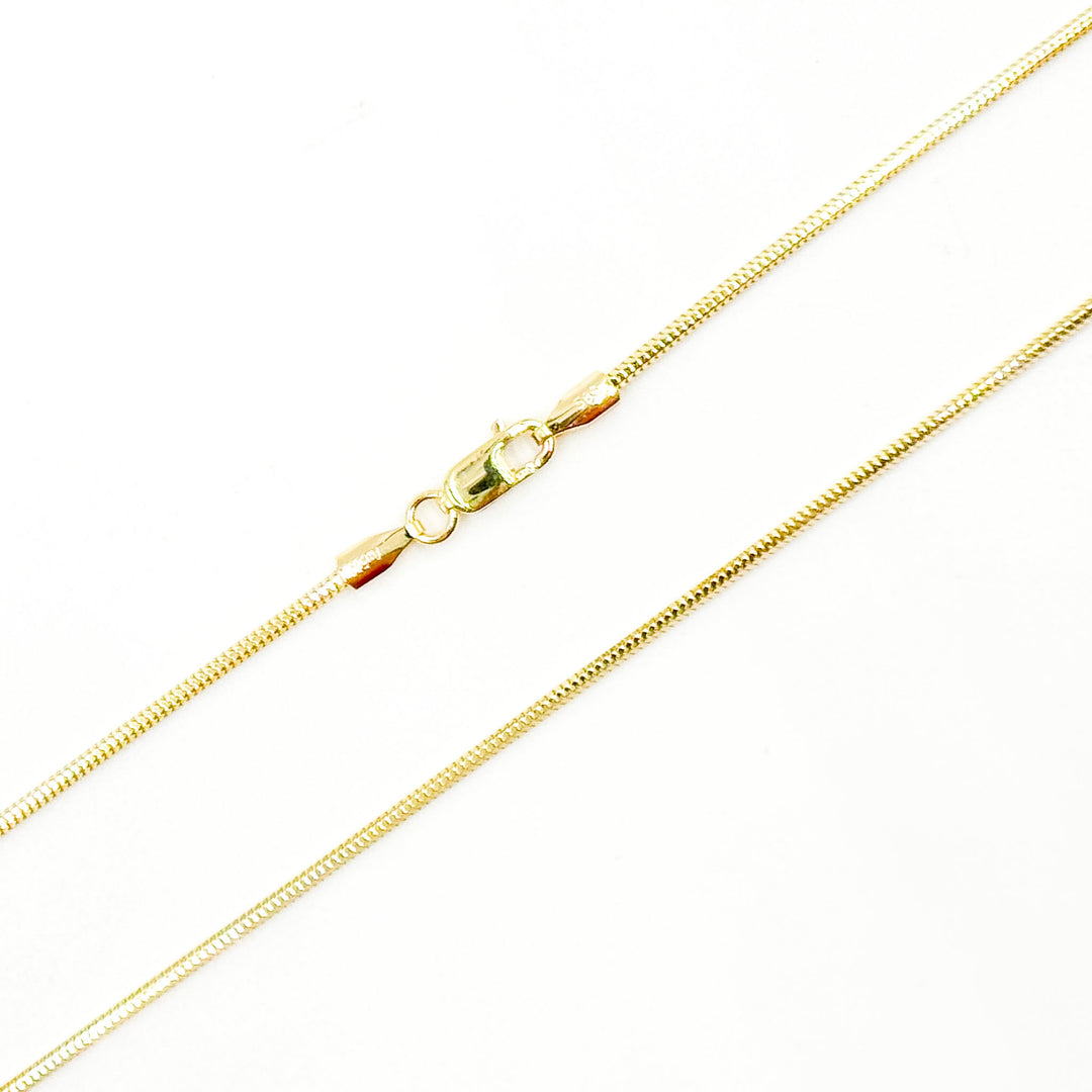 120CCTD. 14k Solid Yellow Gold Snake Necklace