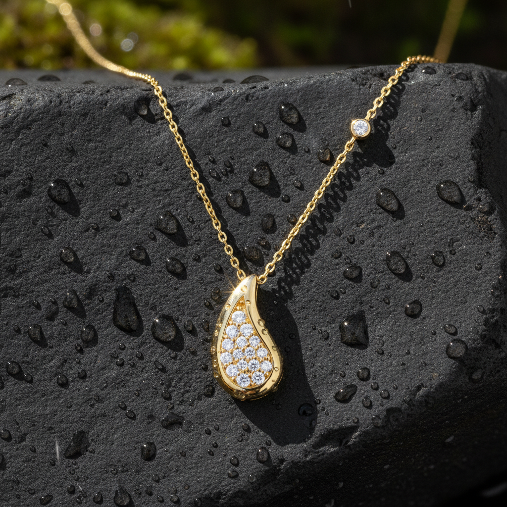 NFD71788. 14K Solid Gold Diamond Necklace