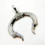 Load image into Gallery viewer, DP184. Diamond Sterling Silver Horn Pendant
