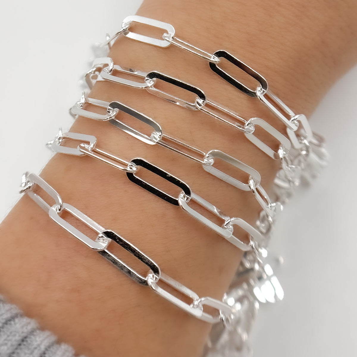 Buy Now Sterling Silver Flat Paperclip Chains