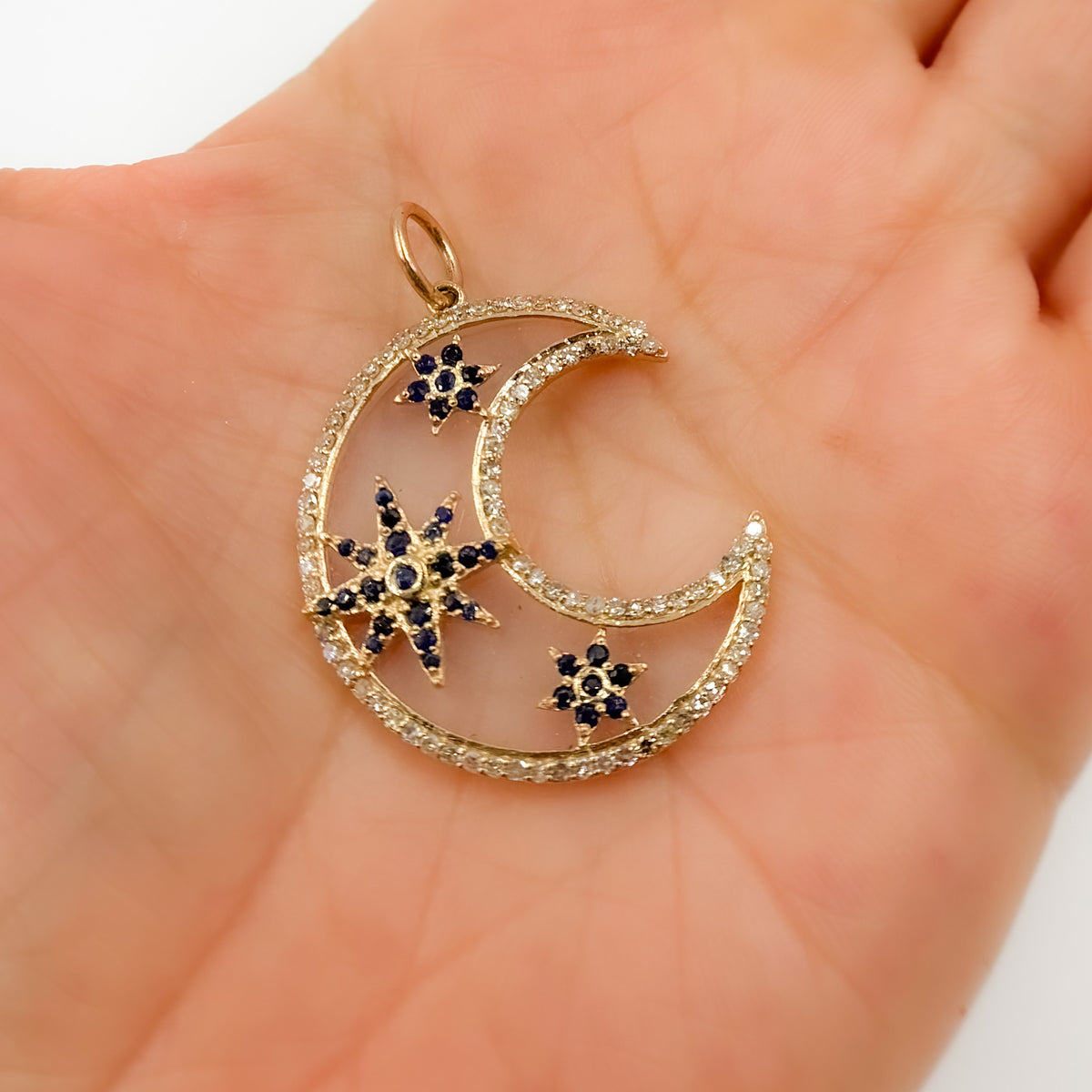 Shop Now 14K Gold Moon Pendant
