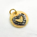 Load image into Gallery viewer, DC576. Diamond Sterling Silver Round Heart Charm
