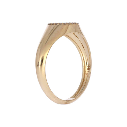 DRN04784TQ. 14k Solid Gold Turquoise and Diamond Fancy Ring