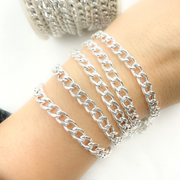 V45SS. 925 Sterling Silver Curb Chain