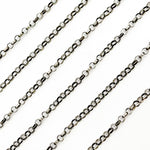 Load image into Gallery viewer, 977OX. Oxidized Sterling Silver Rolo Chain
