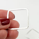 Load image into Gallery viewer, SS3SS. 30MM White Sterling Silver Brushed Square Connector
