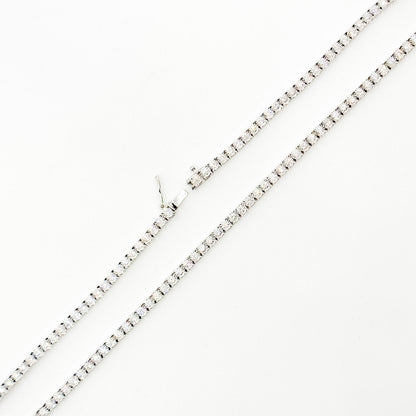 NFS71363. 14K Solid Gold Diamond Tennis Necklace