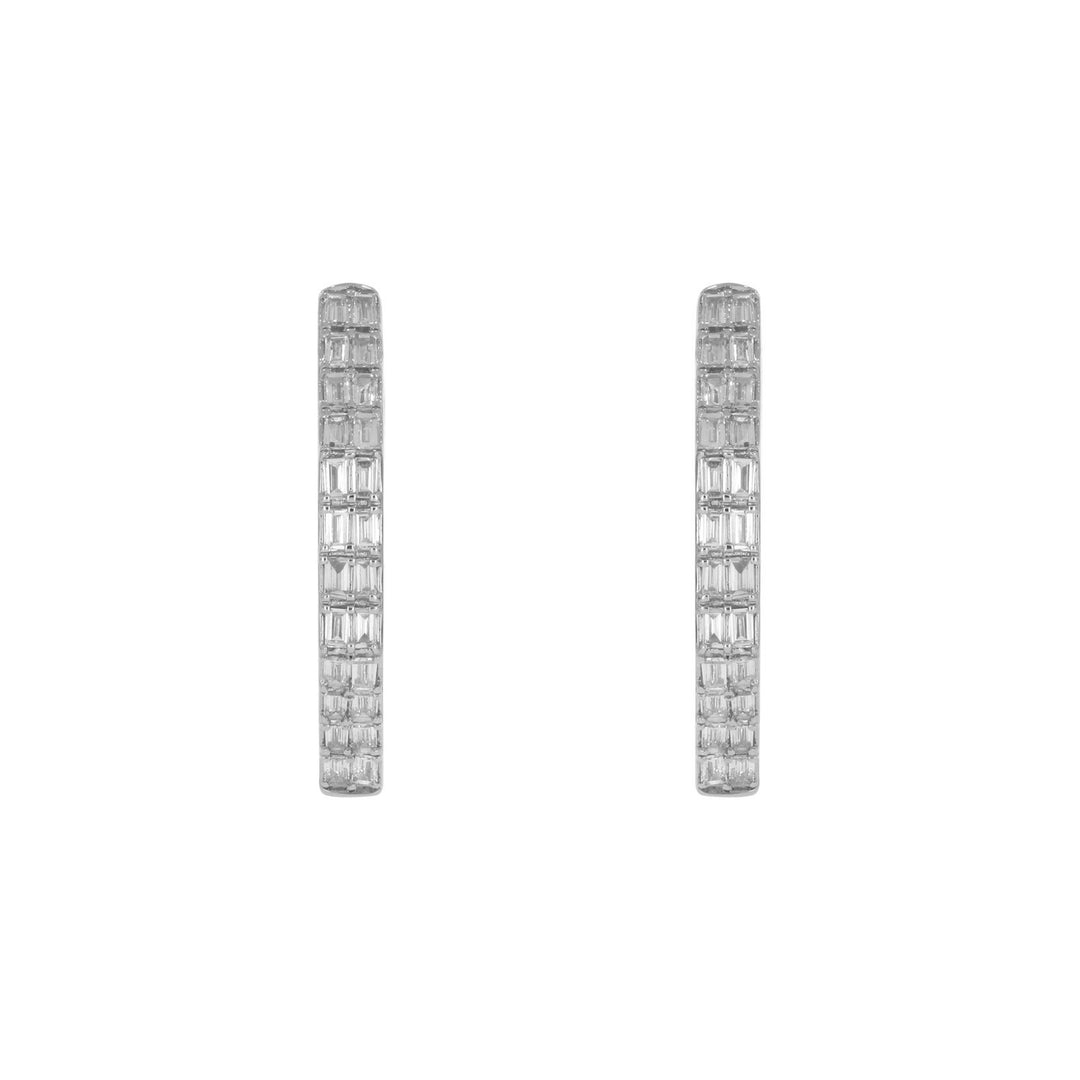 EHE56546. 14k Solid Gold Diamond Octagon Hoops
