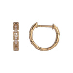 Load image into Gallery viewer, EHC57631. 14k Solid Gold Diamond Hoop Earrings