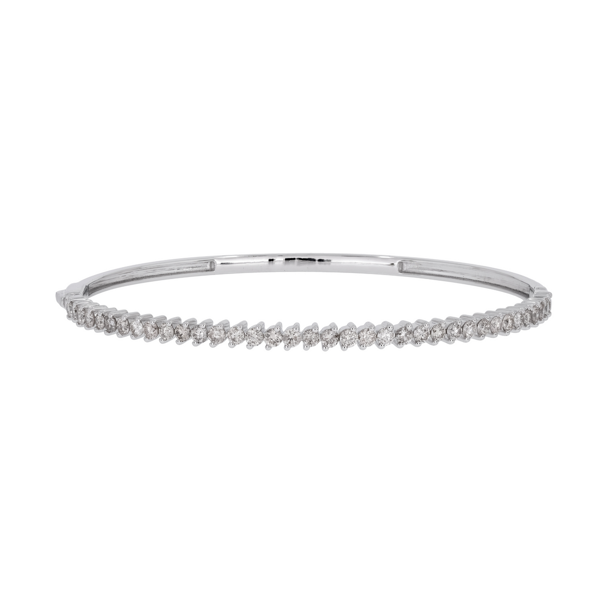 DBG00276. 14K Solid Gold Diamond Bangle