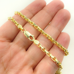 Load image into Gallery viewer, 120R04CLH4. 14K Solid Yellow Gold Diamond Cut Box Link Chain
