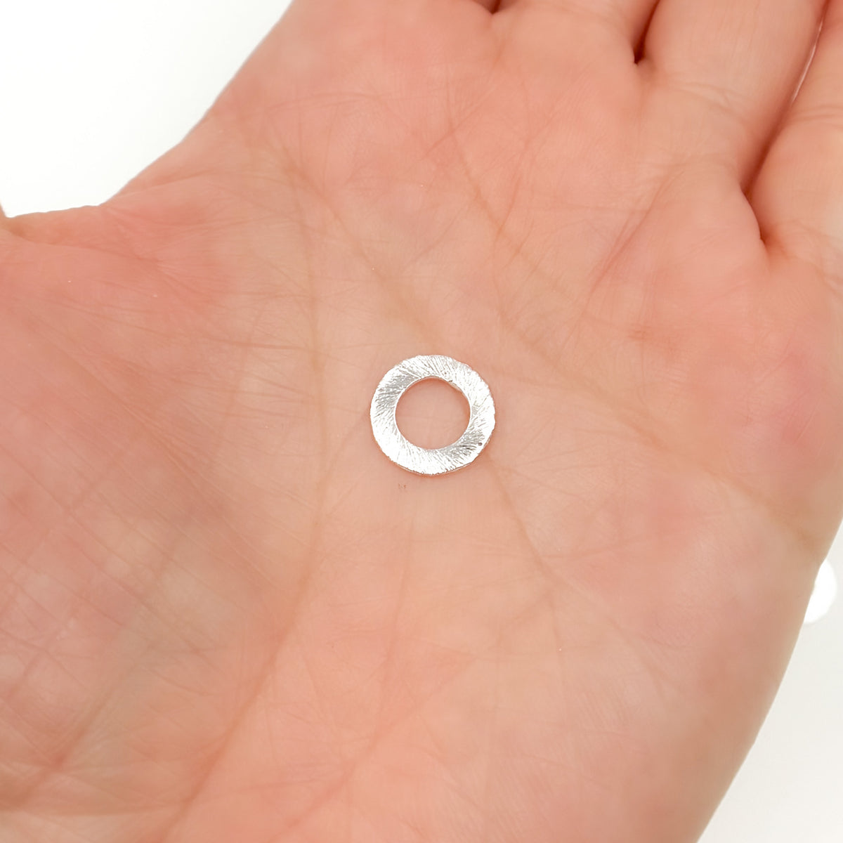 10MM White Sterling Silver Ring Connector