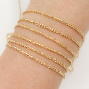 Solid Gold Round Figaro Link Chain