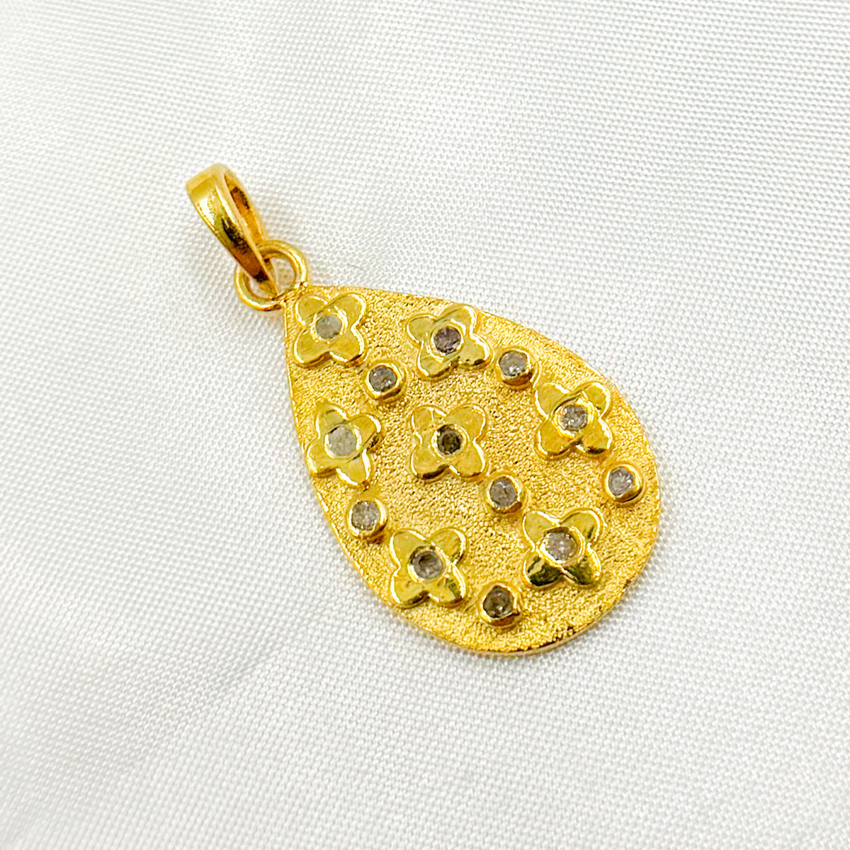 Buy Sterling Silver Drop Flower Pendant