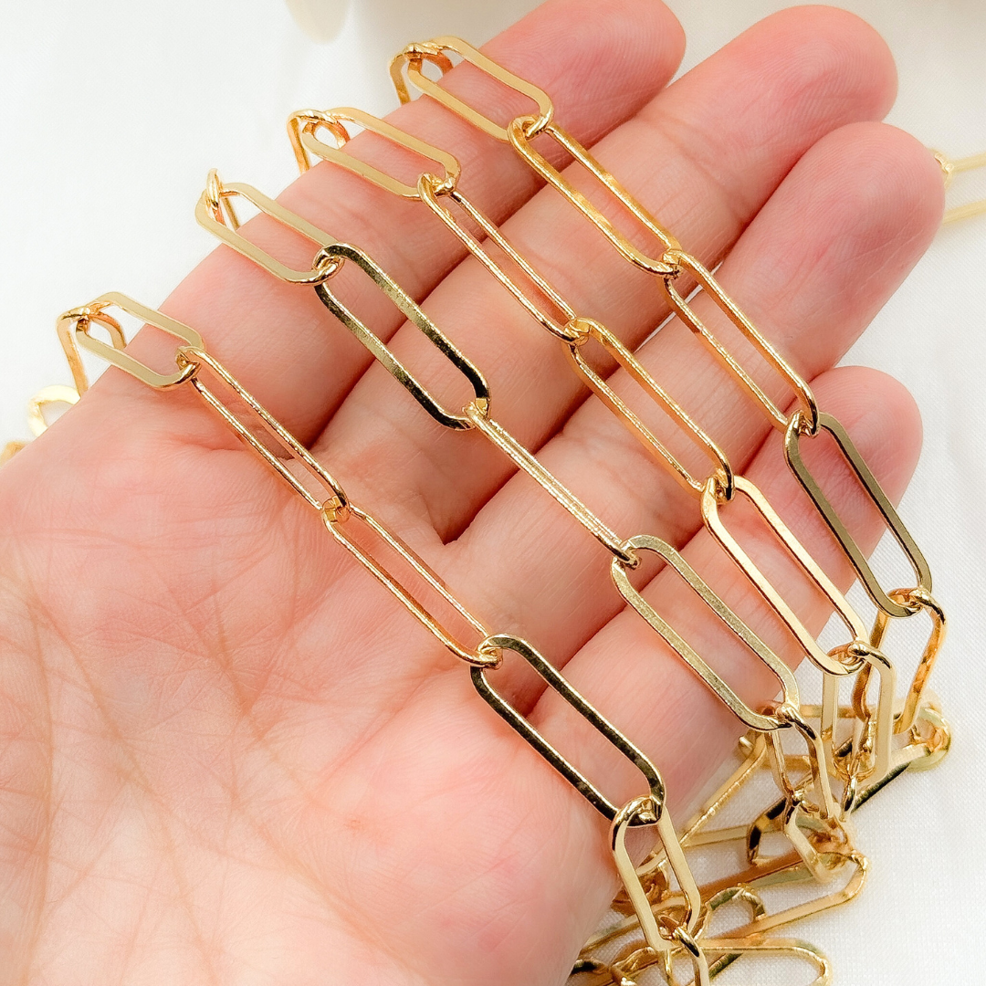 14K Gold Filled Paperclip Chain