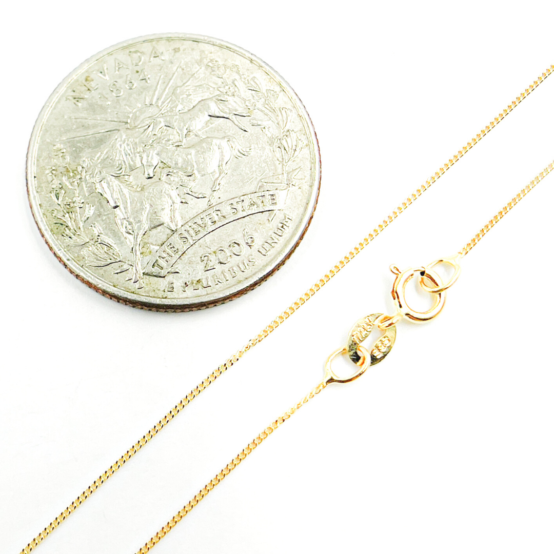 14K Solid Gold Cable Chains
