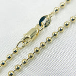Load image into Gallery viewer, 14K Solid Yellow Gold Ball Necklace