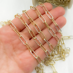 Load image into Gallery viewer, V9GS. Gold Plated and Sterling Silver Diamond Cut Paper Clip Chain
