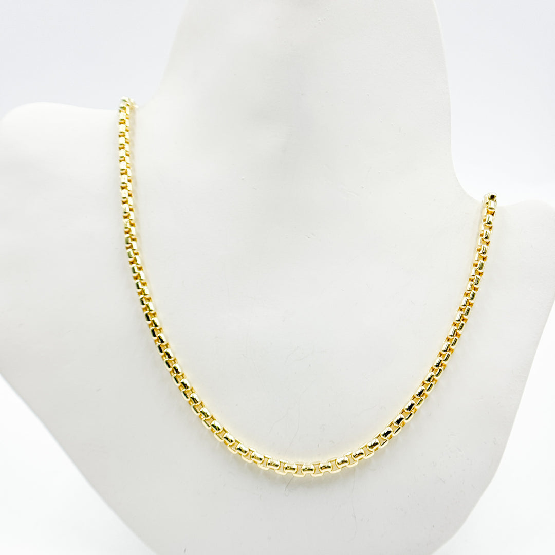 200HIV0934000. 14k Solid Yellow Gold Venetian Box Link Chain