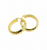 Load image into Gallery viewer, GER5. 14K Solid Gold Hollow Hoop Earrings